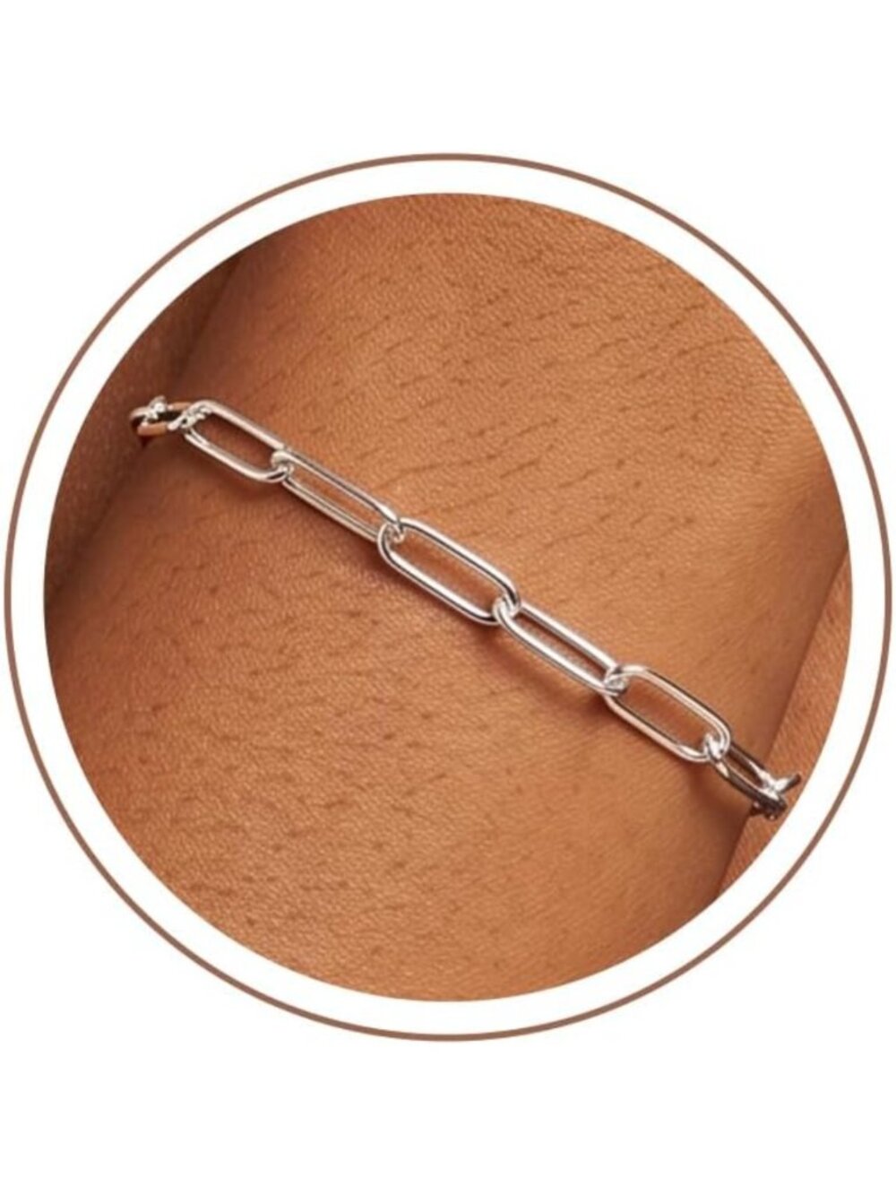 925 Sterling Silver Paperclip Chain Bracelet for Women - Elegant 5MM Design